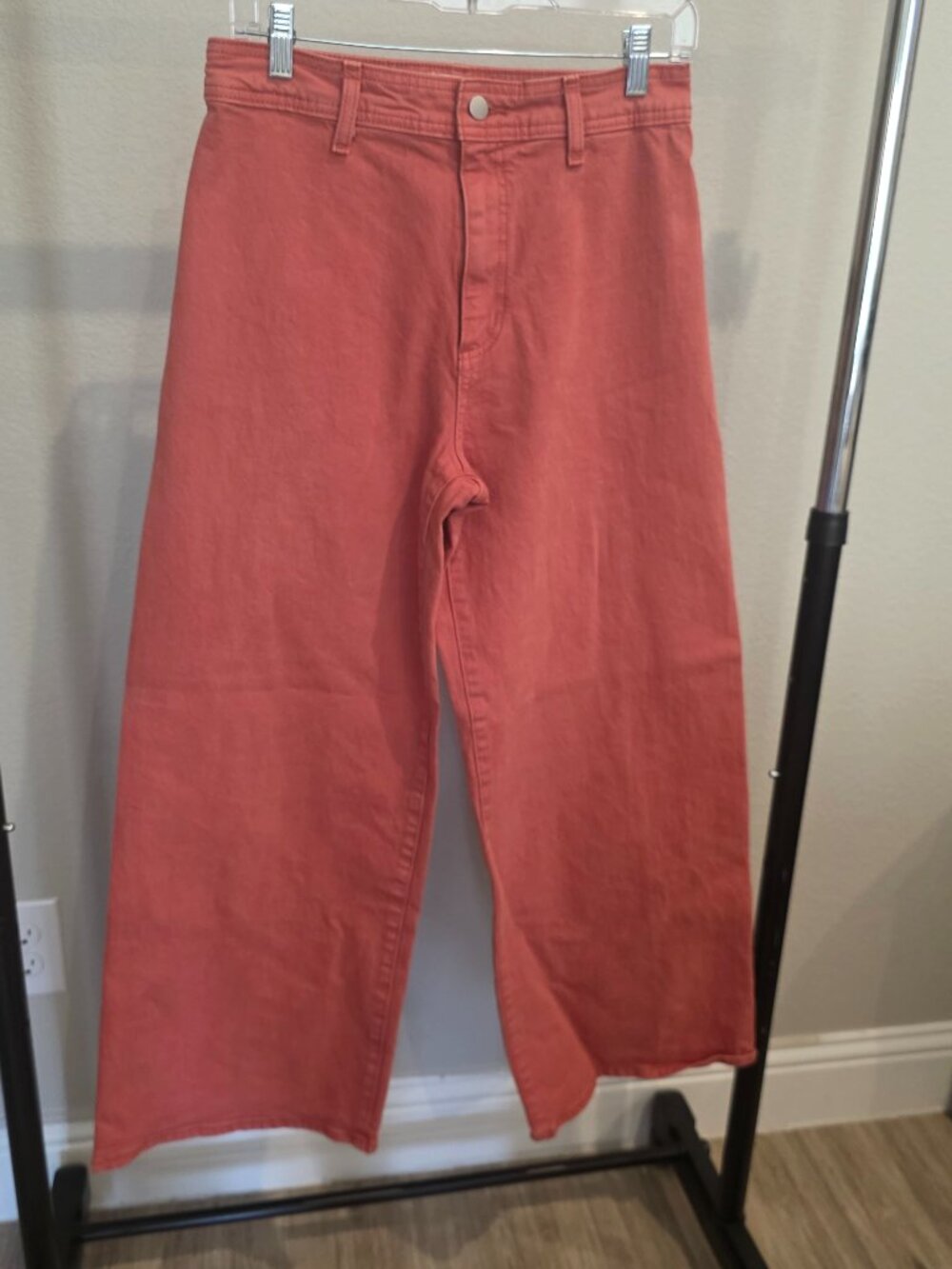 Universal Thread Coral Rust High-Rise Sailor Wide Leg Pants Size 8